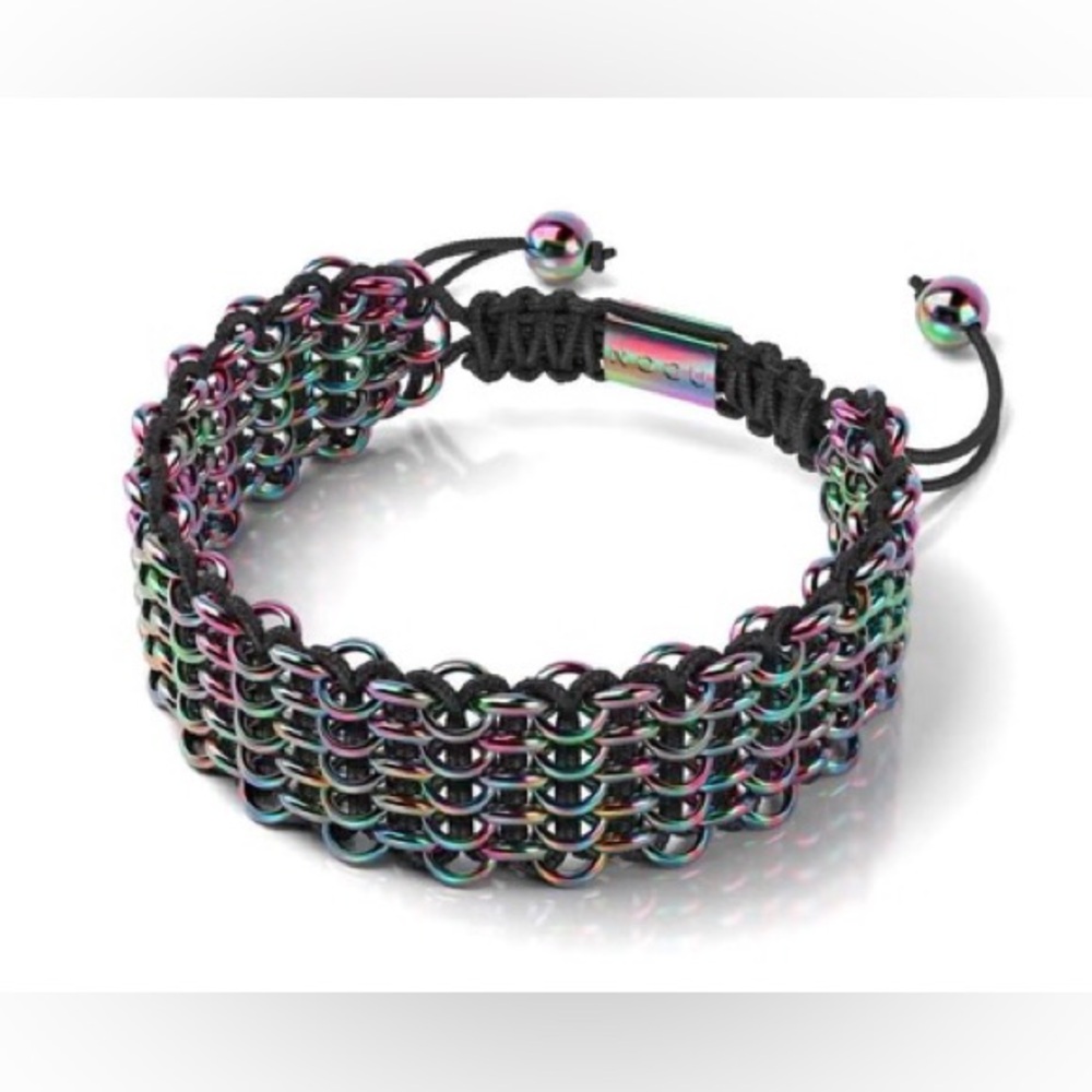 🖤🩶 NOGU Chameleon Links Deluxe Kismet Black x Unicorn Silver Bracelet 🩶🖤